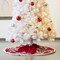 Set of 2 52"D/48''D Knitted Acrylic Red Christmas Tree Skirt